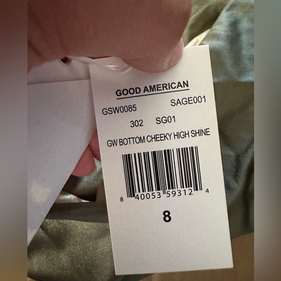 Good American Women’s Good Waist Reversible High Shine Cheeky Bikini Swim Bottom - Picture 12 of 15